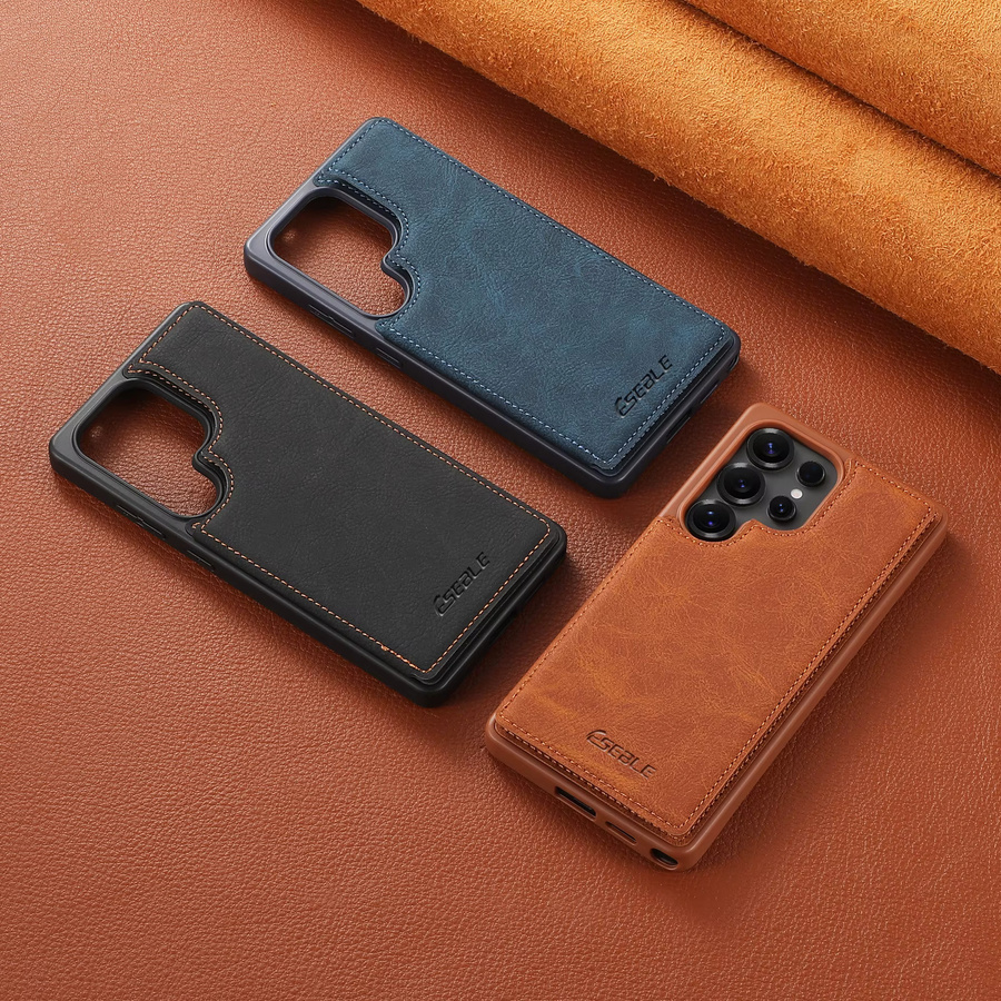 Retro Slim Magnetische Leder-Telefonhülle mit Kartenfächern für Samsung Galaxy S25 S24 FE S23 S22 S21 Ultra A56 A55 A36 A35 in Blau - Bild 5