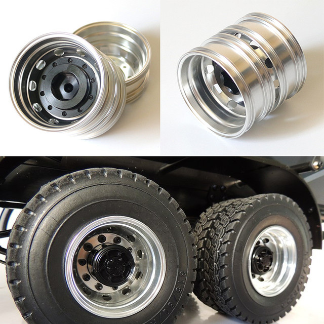 JDMODEL Metallsimulation hintere schmale Radnabe, 2-teiliges Set, 1:14 - Bild 1