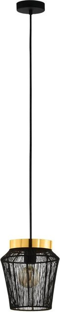 Eglo Hängeleuchte Escandidos 1-flammig, Durchmesser: 22 cm, Schwarz-Messing-Gold, E27 - Bild 1