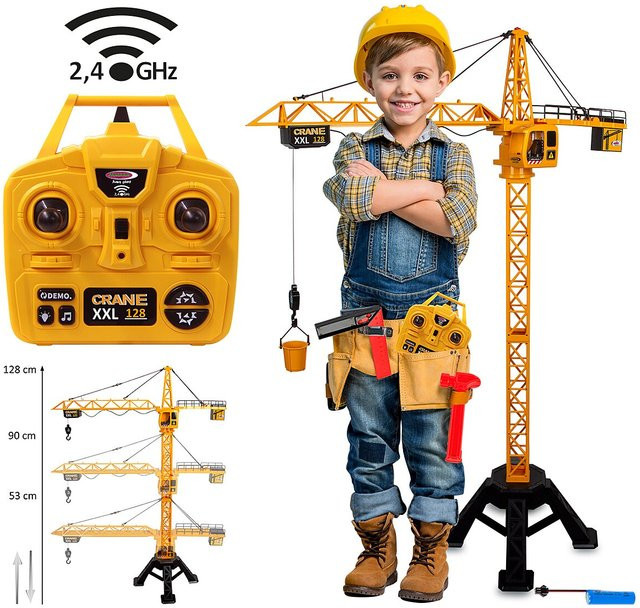 Jamara Crane XXL Turmdrehkran ferngesteuert gelb ab 6 Jahren - Bild 2