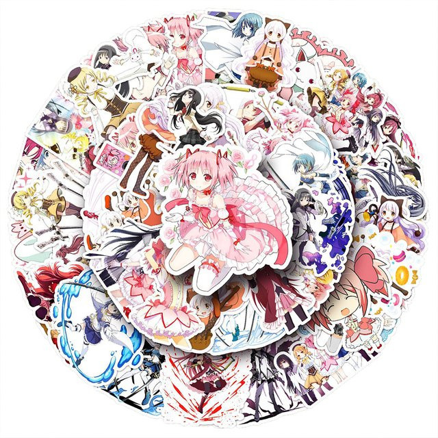 Bandai Puella Magi Madoka Magica Anime-Aufkleber, Mädchen, Set / Bundle - Bild 1
