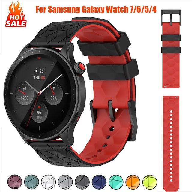 CAOWTAN Silikonarmband für Samsung Galaxy Watch 7 6 5 4 und Xiaomi S1 Active, Farbe: Grau, Breite: 20 mm oder 22 mm - Bild 1