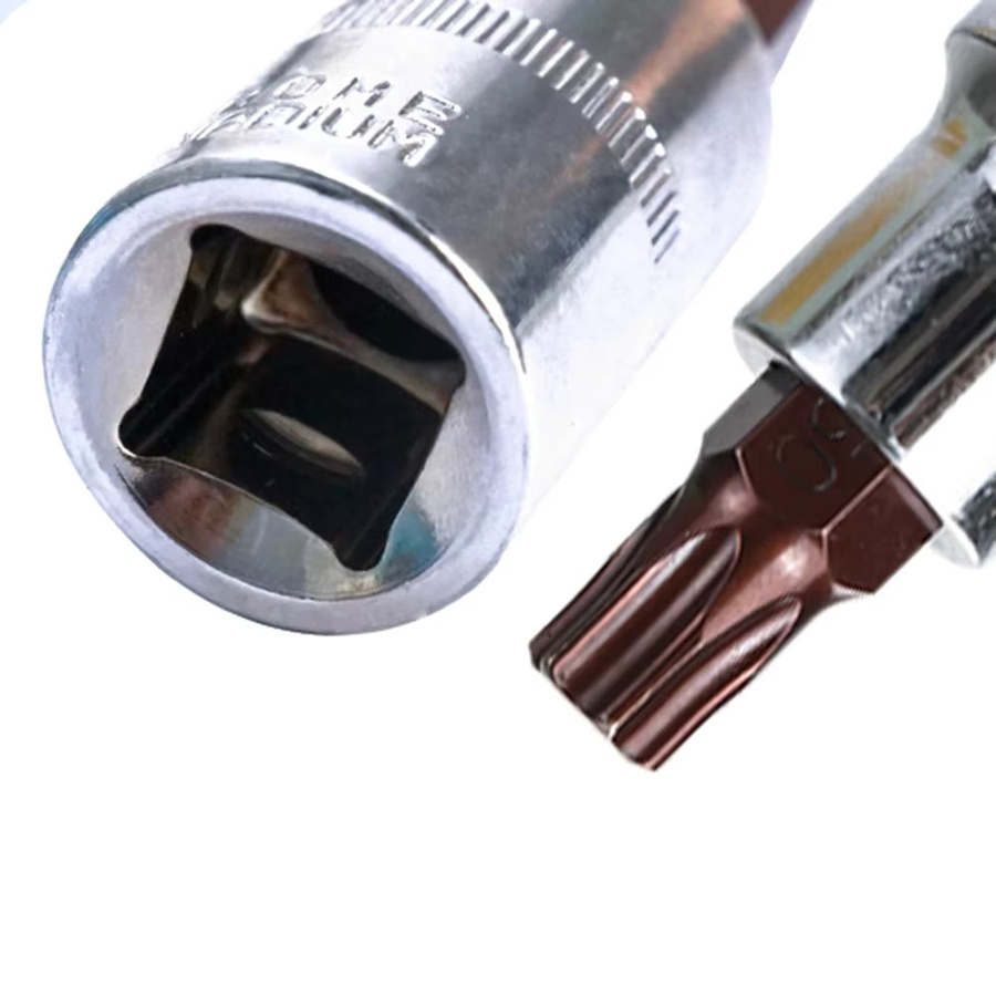 DAZZLEEX Torx Bit Steckschlüssel Set T20-T70 mit 1/2 Zoll Aufnahme in Silber - Bild 4