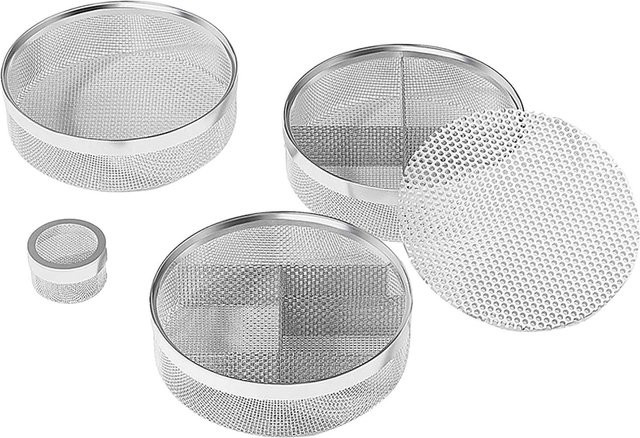 Phenovo Uhrenreinigungskorb, 4-teiliges Set, Edelstahl, Silber - Bild 1