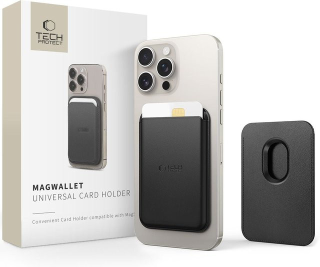Tech-Protect MagSafe Magwallet Brieftasche, Schwarz - Bild 1