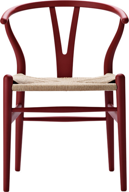 Carl Hansen & Søn CH24 Y Wishbone Stuhl aus Buchenholz in Rot - Bild 1
