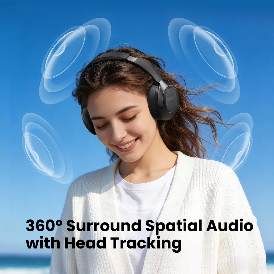 Haylou S40 ANC Kabellose Over-Ear-Kopfhörer mit 50dB Geräuschunterdrückung, Hi-Res 3D-Raumklang und LDAC Bluetooth 6.0 in Schwarz - Bild 4
