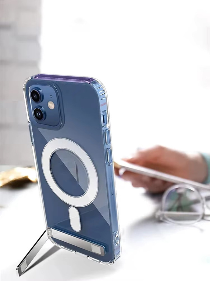 UYUXIO Magnetische Handyhülle mit Ständer in Transparent für iPhone 17 Pro Max, 16, 15, 13 Mini und 12 - Bild 7