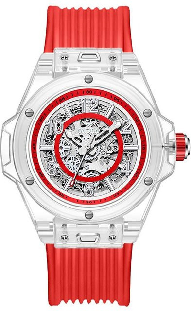 ONOLA Armbanduhr, Automatik, Aluminium, Silikon, Grau, Herren - Bild 1