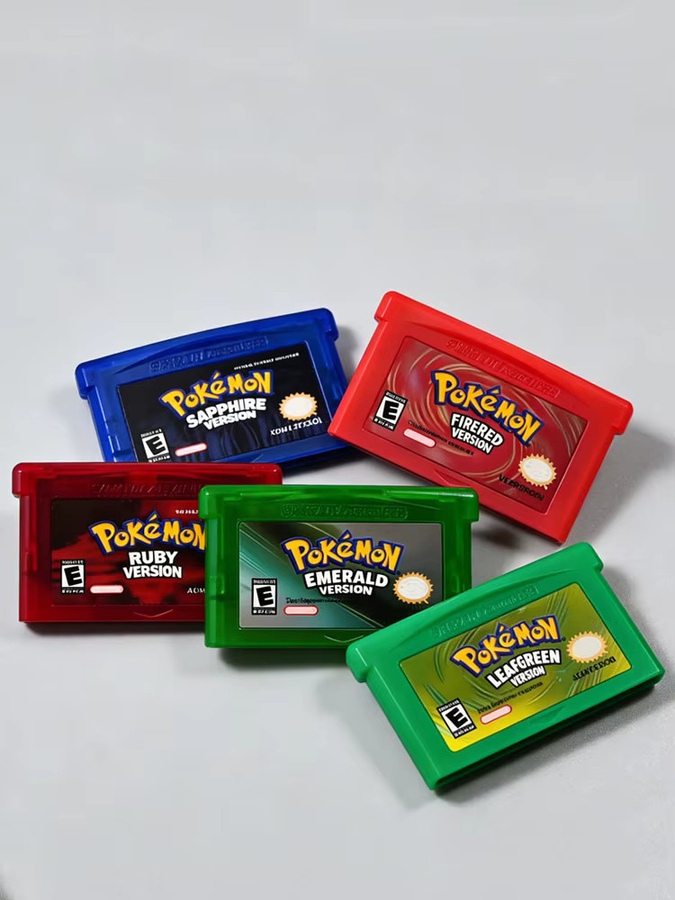 Pokemon Videospiel-Set für Game Boy Advance: 5 verschiedene 32-Bit Rollenspiel-Module in Box (Emerald, FireRed, Sapphire) - Bild 4