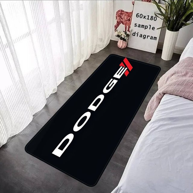 D-Dodges Retro Room Mat Multiple Choice Teppich in Schwarz und Multicolour, rutschfest, B: 60 cm, T: 40 cm - Bild 1