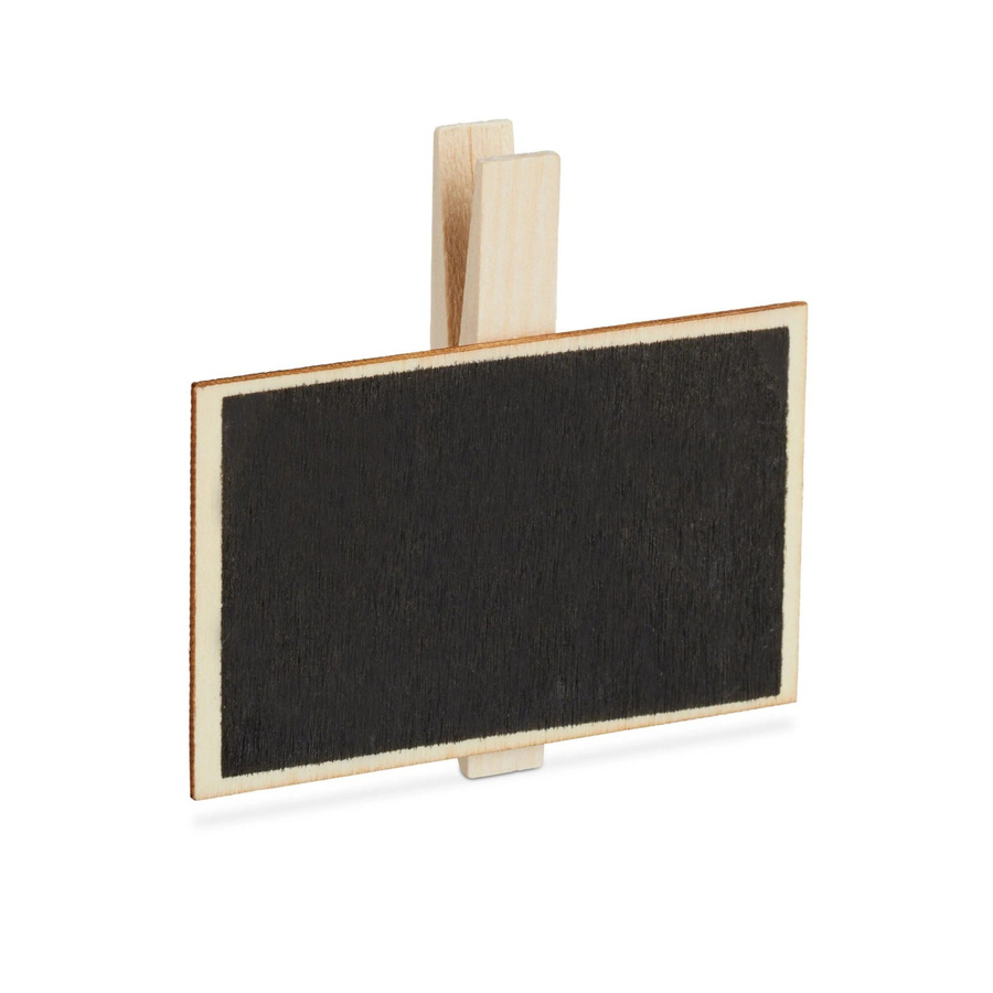 Relaxdays Tafelklammern 20er Set aus Holz in Schwarz und Natur, B/T/H: 7 x 7,5 x 1,5 cm - Bild 2