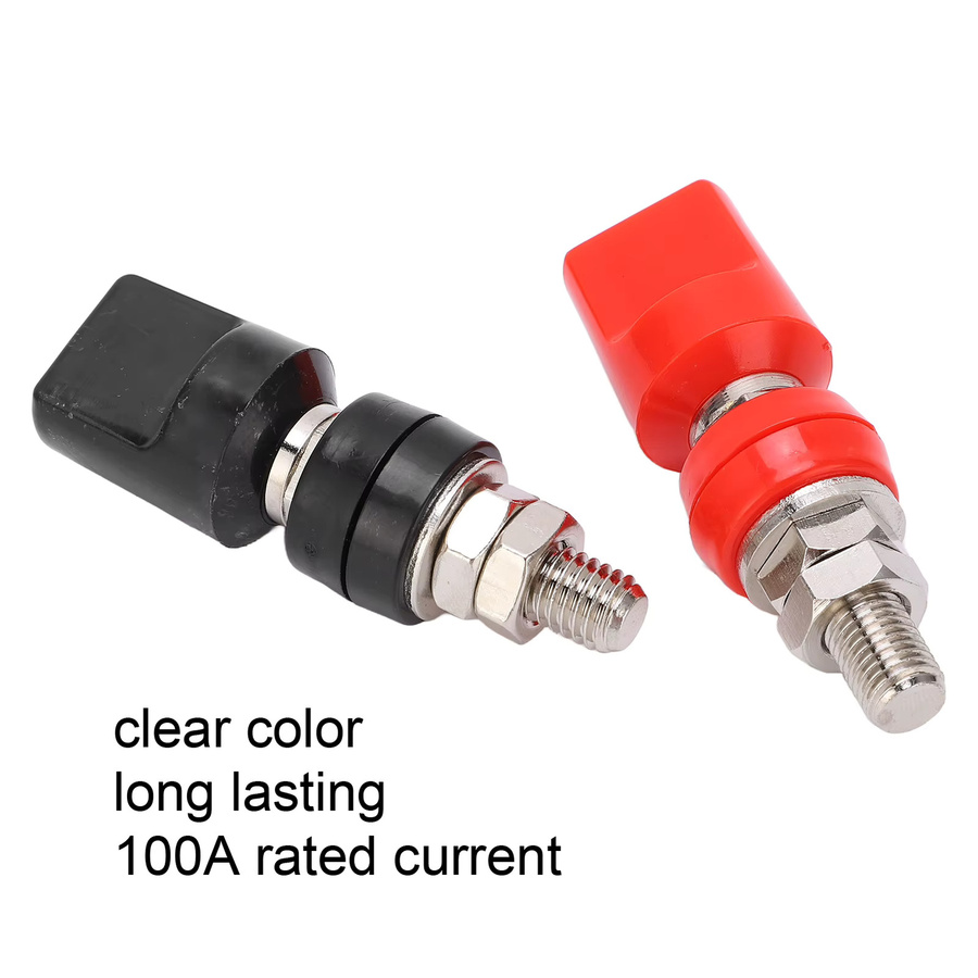 Qiilu M8 Kupfer-Polklemme mit 100 A Stromanschluss und 4-mm-Stecker in Multicolor - Bild 3