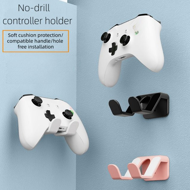 GUEN Wandmontierte Spielcontroller-Halterung in Schwarz für Nintendo Switch Pro, PS4, PS5 und Xbox One ohne Bohren - Bild 1