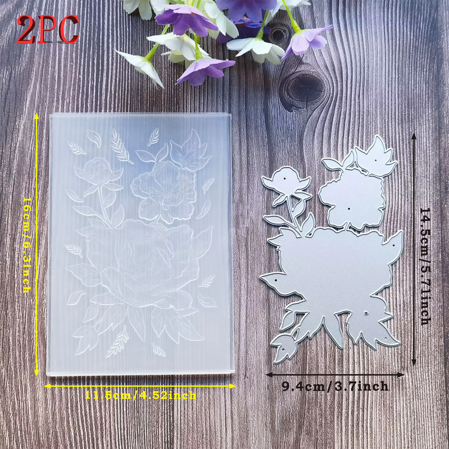 Gemini Blumenstrauß 3D-Reliefordner und Schneidform Set aus Kunststoff für Kartenherstellung und Sammelalben - Bild 2