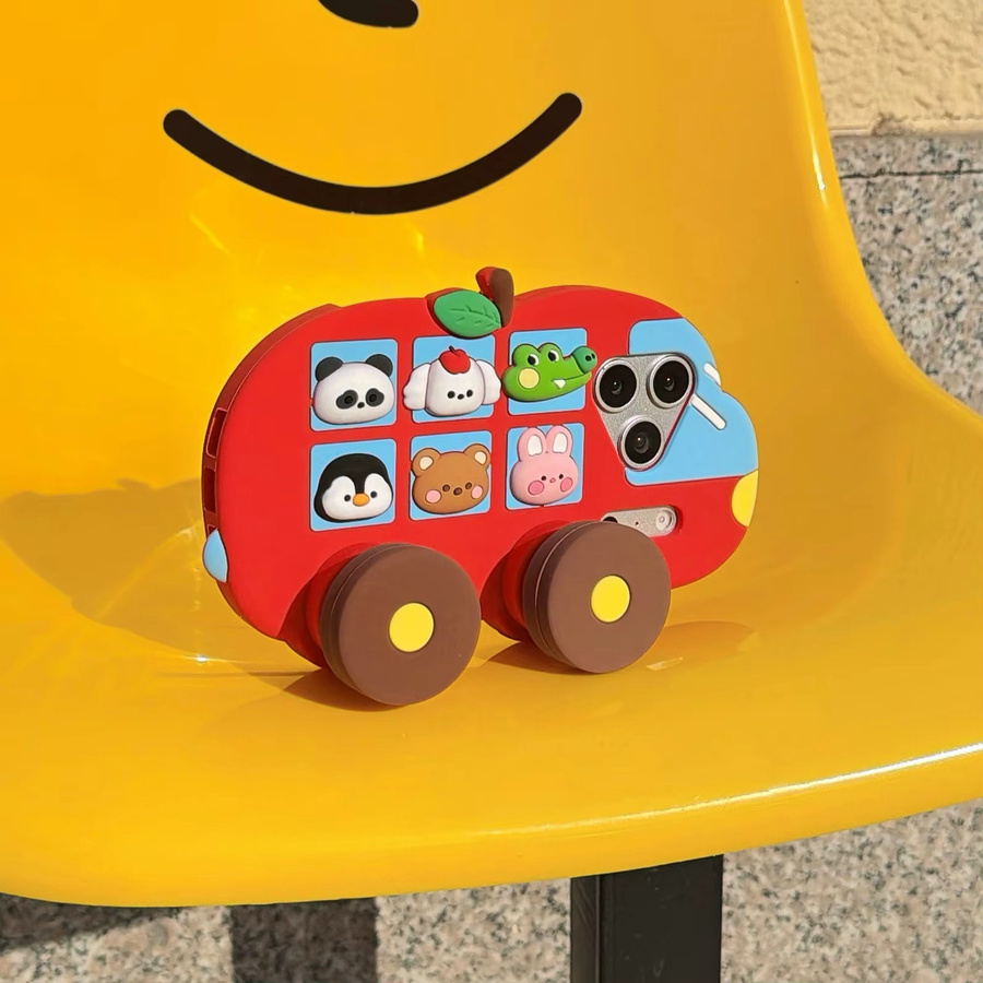 EOENKK Stoßfeste 3D-Tier Handyhülle aus Silikon für iPhone 17 16 15 14 13 12 Pro Max Plus und 16e 17Pro mit Cartoon-Design - Bild 5