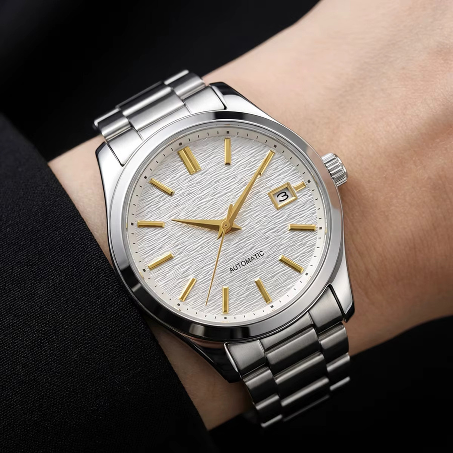 Zifferblatt mit Querstreifen-Textur, 33,5 mm, für Seiko Grand NH35 Uhrwerk - Bild 3