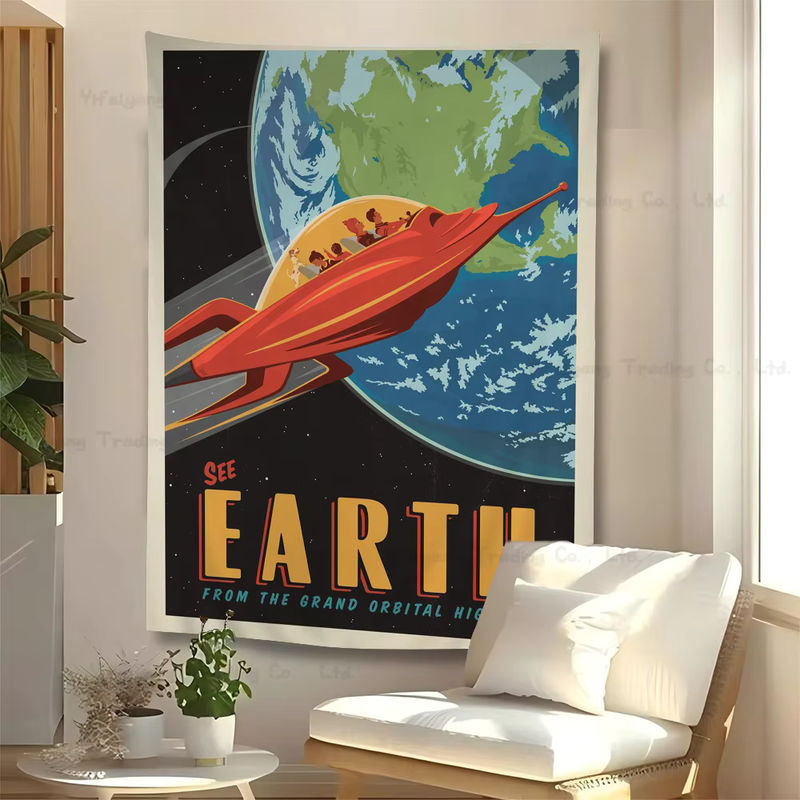 Anime-Wandteppich Outer Space Visions of The Future Travel Collection von bilibili, mehrfarbig, Textil - Bild 4