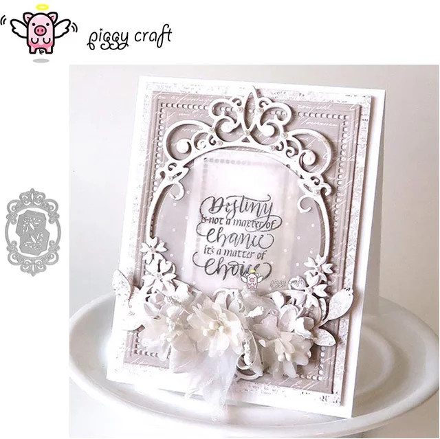 Piggy Craft Metall-Stanzformen für Scrapbook und Bastelarbeiten mit Spitzen-Eckenrahmen - Bild 1