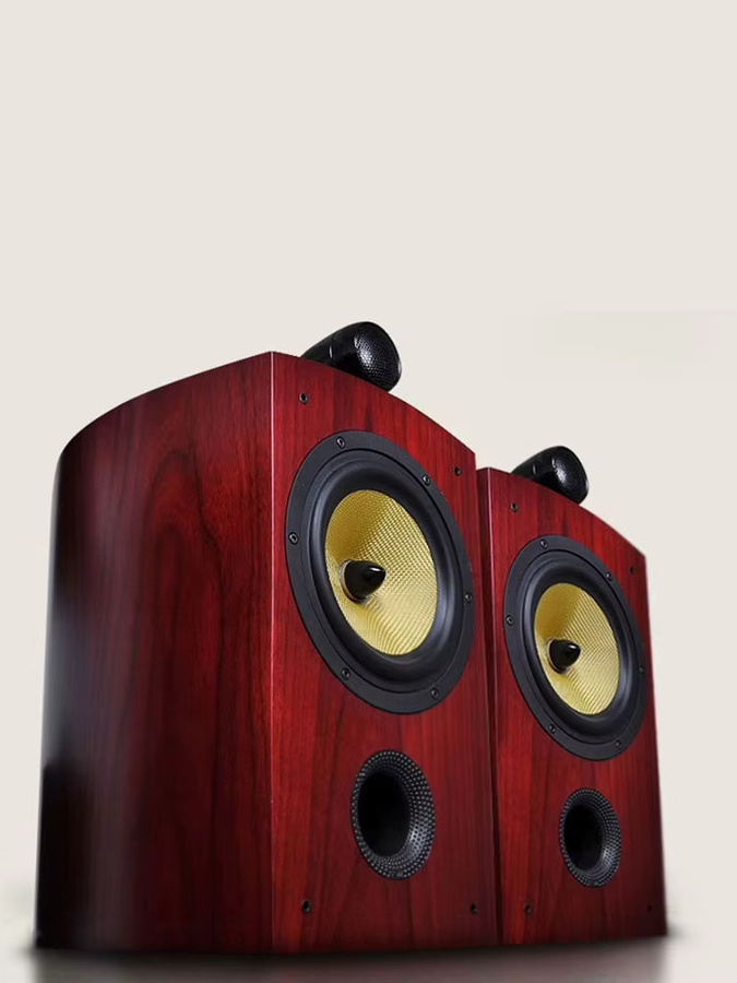 Branwish Passiver 2-Wege HiFi Regallautsprecher in Braun, 5,5 Zoll Monitorlautsprecher mit 75-150W für Heimkino und Studio - Bild 5