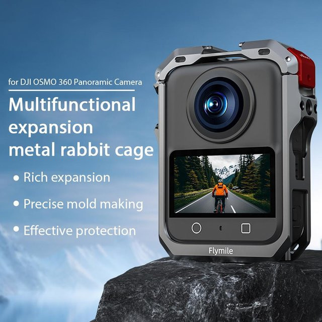 DJI OSMO 360 Kaninchenkäfig Aluminium-Schutzhülle in Grau mit Metallrahmen-Erweiterungsadapter und Objektivabdeckung - Bild 1
