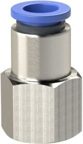 Riegler Gerade Steckverschraubung Blaue Serie in Blau und Silber, G 1/8 innen, Durchmesser: 6 mm - Bild 1
