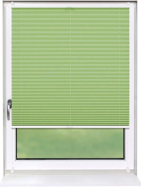 Deco-Raum Plissee Basic Klemmfix in Grün, blickdicht, B: 90 cm, H: 150 cm - Bild 1