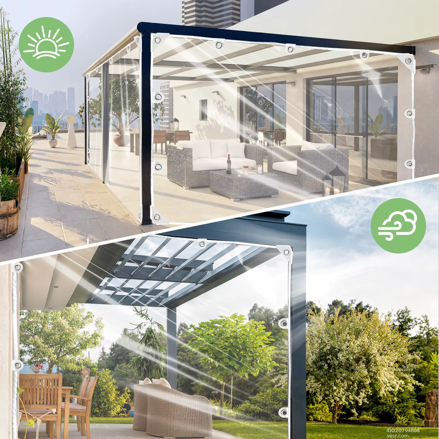 Wasserdichte und frostbeständige Hochleistungsplane aus transparentem PVC mit 420 g/m² - Bild 6