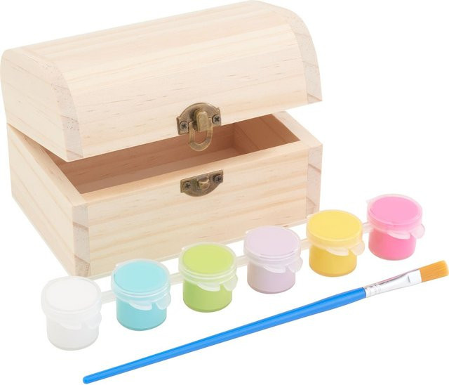 VBS Holztruhe zum Gestalten mit Farben und Pinseln in Beige und Multicolour - Bild 1