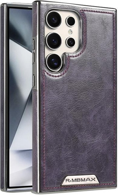 Luxus Lederhülle für Samsung Galaxy S24 S23 Ultra Plus mit MagSafe Kompatibilität, ultradünn und stoßfest, Violett - Bild 1
