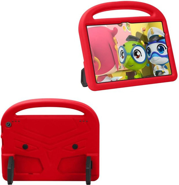 Ubasy Stoßfeste Kindersichere Tablet Hülle mit Griff und Ständer für Amazon Fire HD 10, HD 10 Plus, Max 11 sowie 7., 9., 11. und 13. Generation aus EVA Schaum, Farbe: Rot - Bild 1