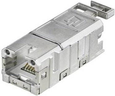 Weidmüller 1963830000 Sensor-Aktor-Steckverbinder unkonfektioniert RJ45 Flanscheinsatz Farbe Silber 10 Stück - Bild 1
