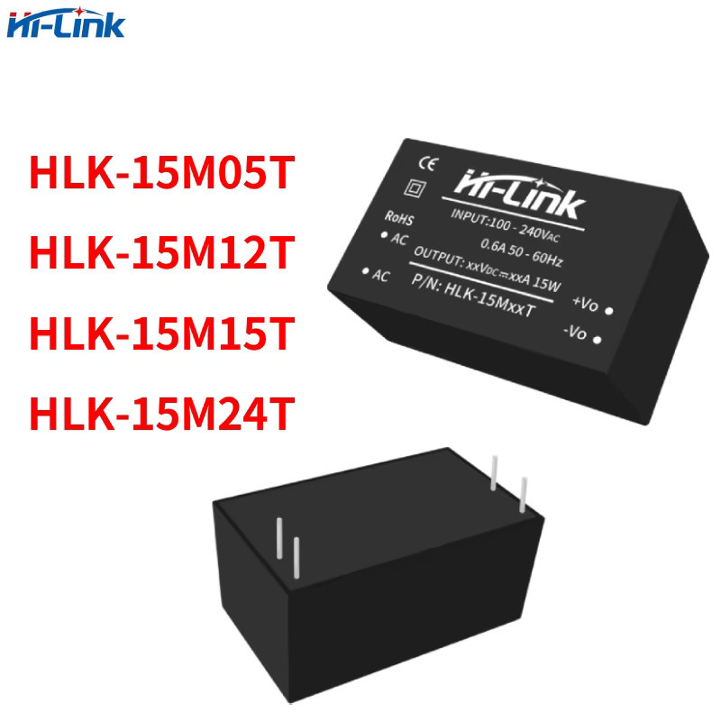 Hi-Link AC/DC-Leistungsmodul 15W-T-Serie in Schwarz, Eingangsspannung 100–240 VAC, Modelle 15M05T/15M12T/15M15T/15M24T - Bild 3