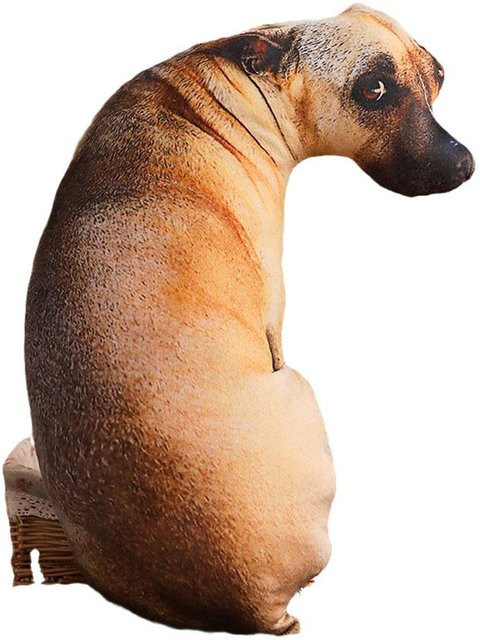 Kidsly 3D Simulation Hund Kissen, Plüschkissen, Braun, 20cm - Bild 1