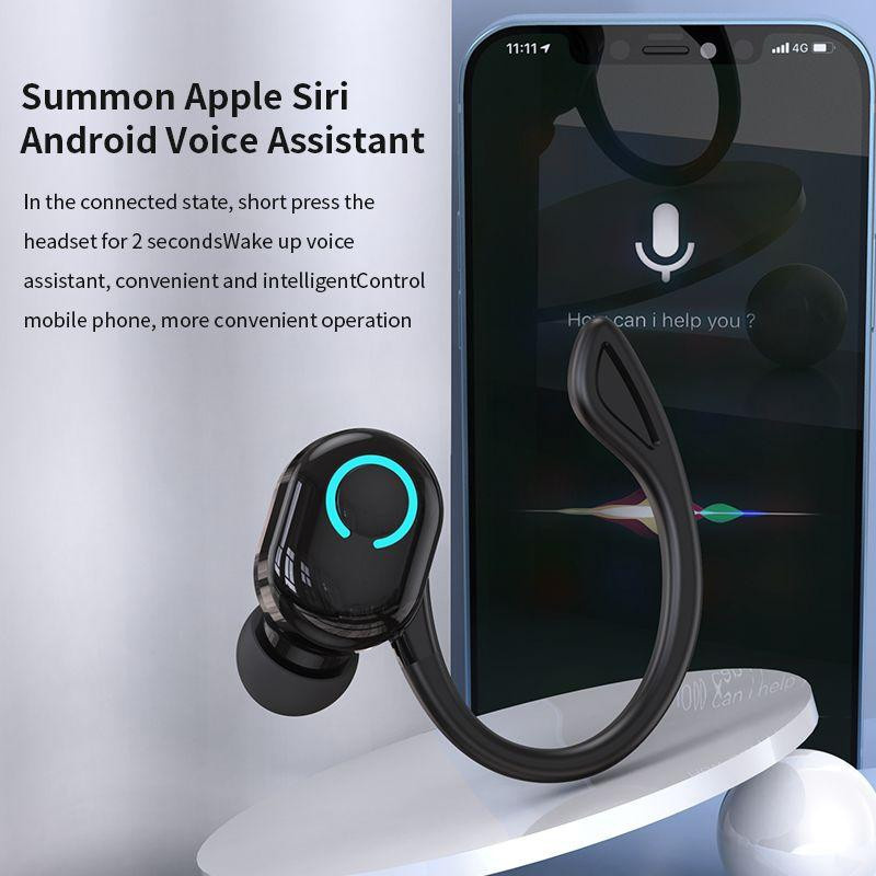 Kebidumei S10 Bluetooth 5.2 Wireless Kopfhörer mit Mikrofon HIFI Stereo Business Headset in Schwarz - Bild 5