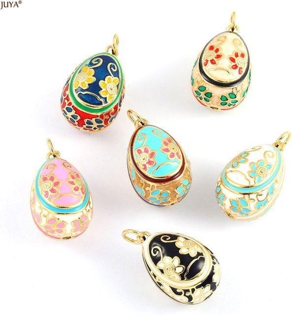 JUYA Anhänger, 18K Gold überzogen, Druck Emaille, 3D Ballon Charme, Unisex - Bild 1