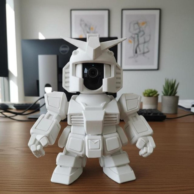 Gaoda Mecha Shell 3D-Druck Zubehör für Xiaomi Überwachungskamera C700 in Weiß - Bild 1
