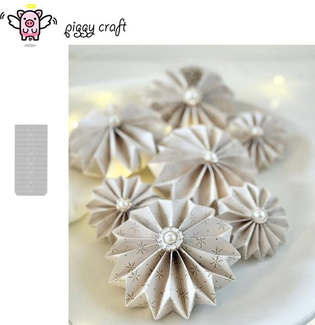 Piggy Craft Metall-Stanzformen für 3D-Faltblumen zum Basteln von Scrapbook und Papierarbeiten in Weiß - Bild 1