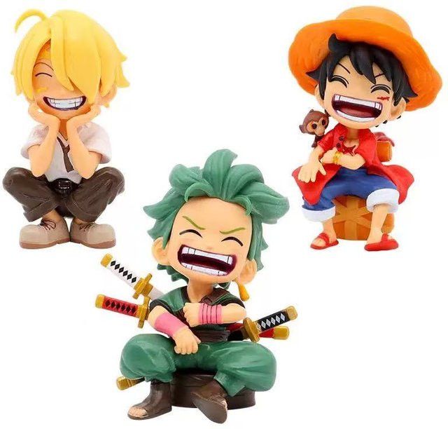 Bandai One Piece Anime Figur Luffy lachend multicolor, Höhe: 13 cm - Bild 1