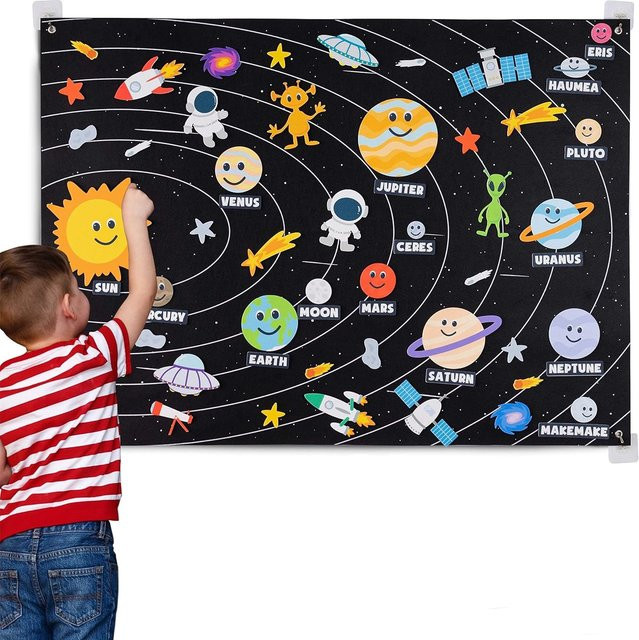 LOLOTREE Filzgeschichte Sonnensystem, beschäftigtes Brett-Set, Filz, Bunt / Mehrfarbig - Bild 1
