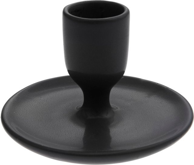 Rico Design Keramik Stielkerzenhalter schwarz Höhe: 8,5 cm, Breite: 5,5 cm - Bild 1