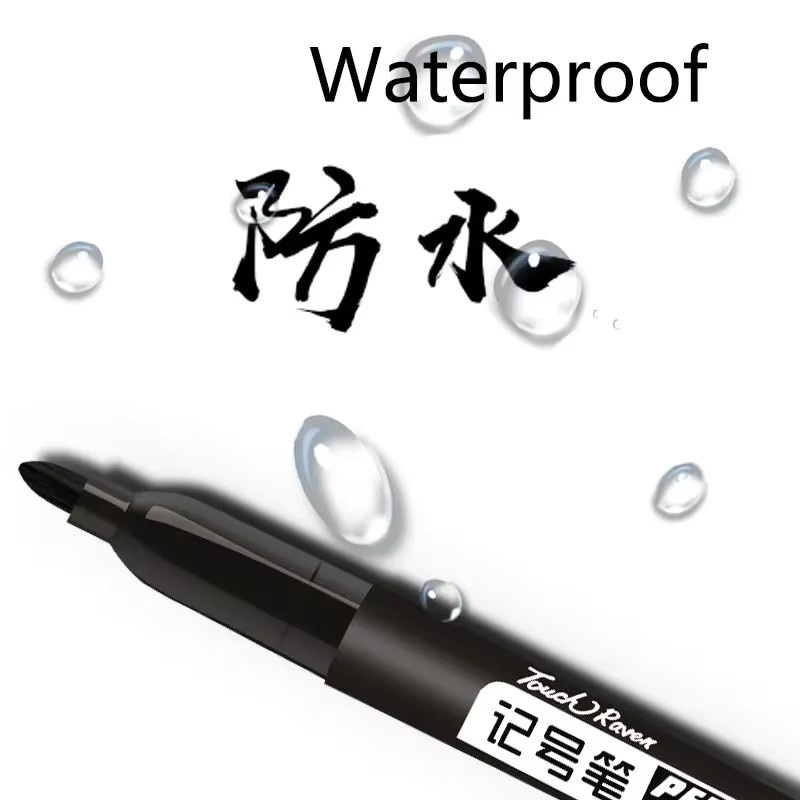 Permanent Marker Set mit wasserfester Tinte in Schwarz, Blau und Rot für Glas und Metall - Bild 4