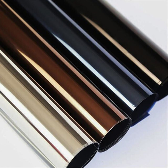 Findohope Spiegel-Isolierungs-Sonnenschutzfolie für Fenster, UV-reflektierend und einseitiger Sichtschutz, Farbe: Silber/Schwarz, Breite: 30 cm, Länge: 100 cm - Bild 1