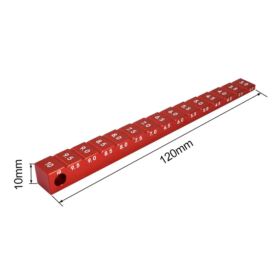 9IMOD RC Auto Höhe Lineal Chassis Droop Gauge, 1:10, Zubehör, Metall - Bild 3