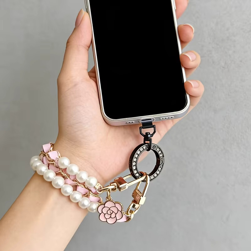 360 Grad drehbarer Handyhalter-Clip aus Edelstahl in Silber mit Federring und Metallverbindung - Bild 2