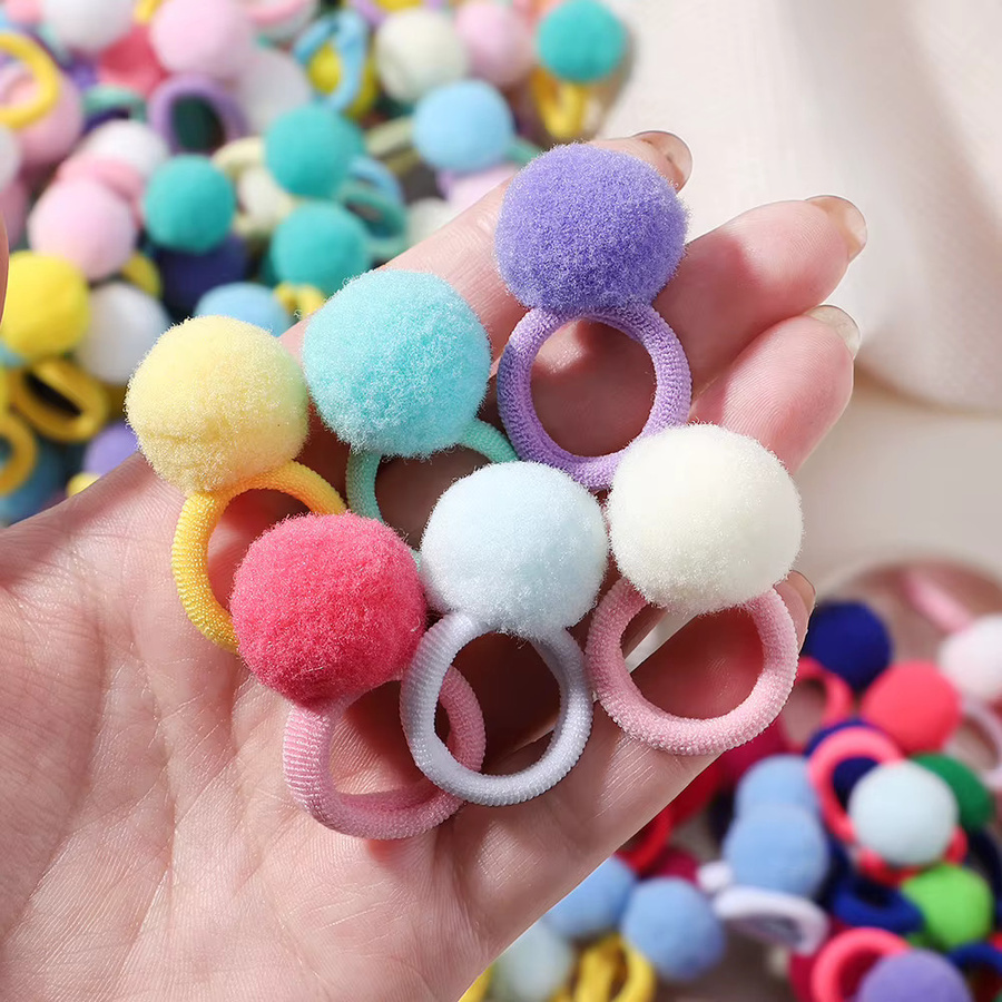 Haarbänder Plüsch Ball, Kinder, 20 Teile/Los - Bild 5