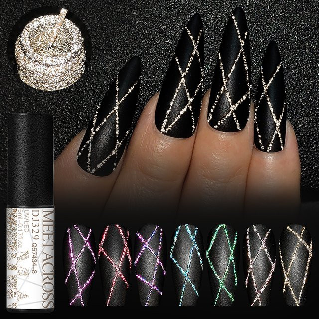 MEET ACROSS Glitzer-Nagellack, Gold, Schimmernd - Bild 1