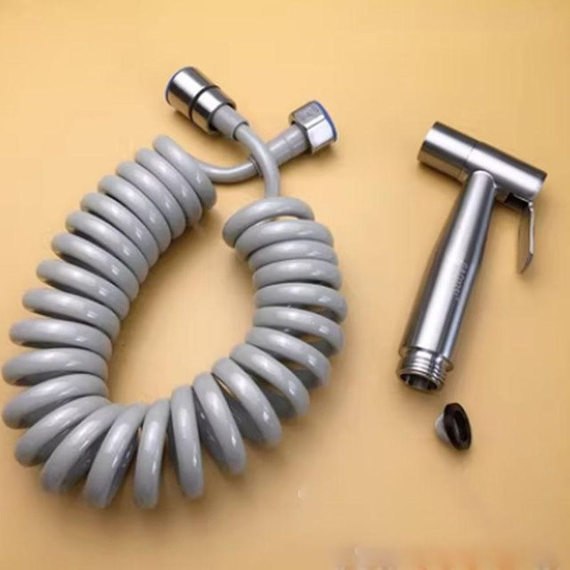 Yiran Furniture Handwasch-Bidet-Sprühset aus Edelstahl 304 in Silber, Wandmontage, gebürsteter Stahl - Bild 1