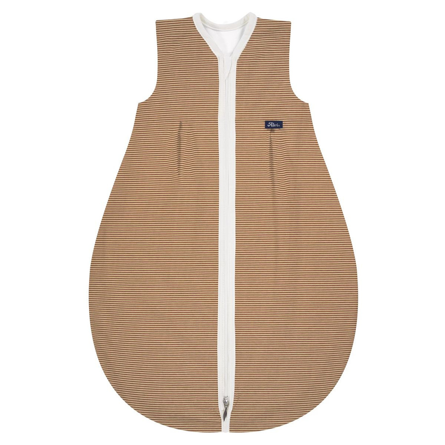 Alvi Kugelschlafsack Mäxchen Light aus Bio-Baumwolle in Braun mit Starfisch-Motiv, Größe 110 cm - Bild 1