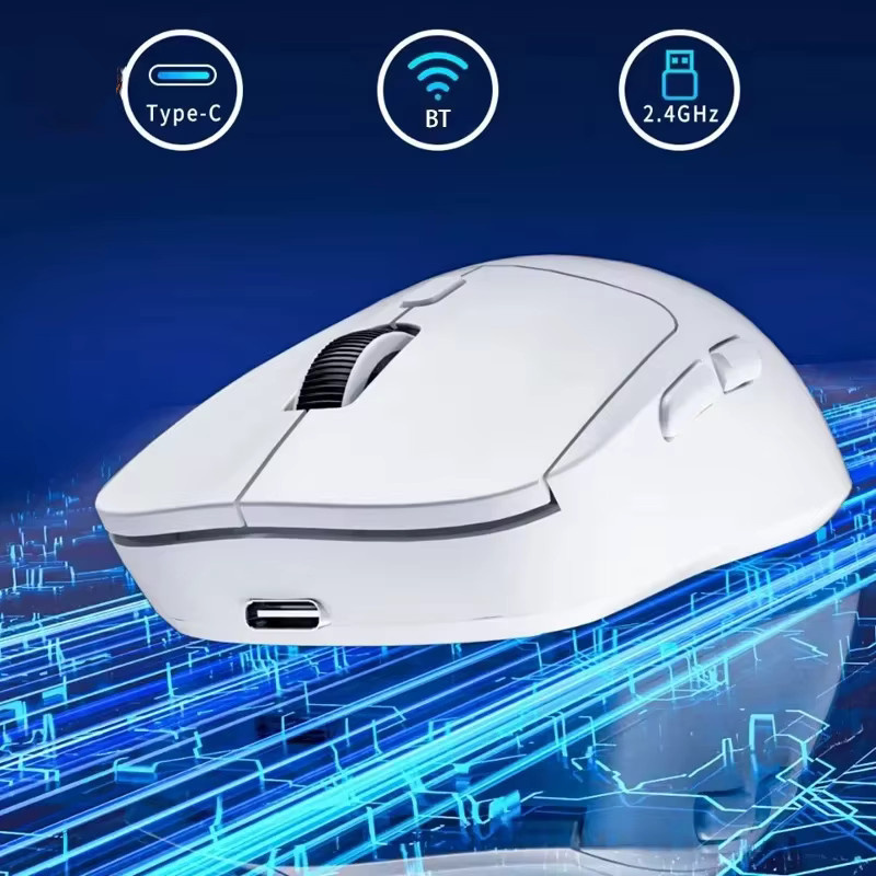 Lenovo kabellose Maus mit Bluetooth und 2,4 G Verbindung, ergonomisch und wiederaufladbar, für Büro und Gaming, erhältlich in Orange oder Weiß - Bild 4